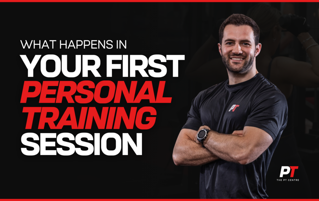 Adam explaining what happens in our first personal training session