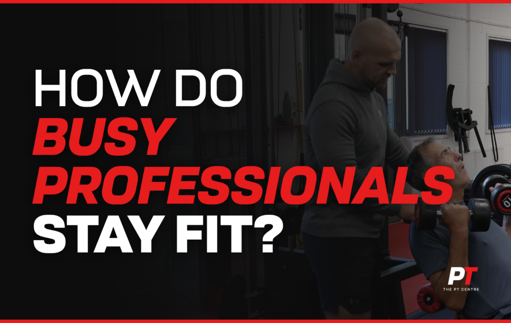busy professional completing a strength training session before work